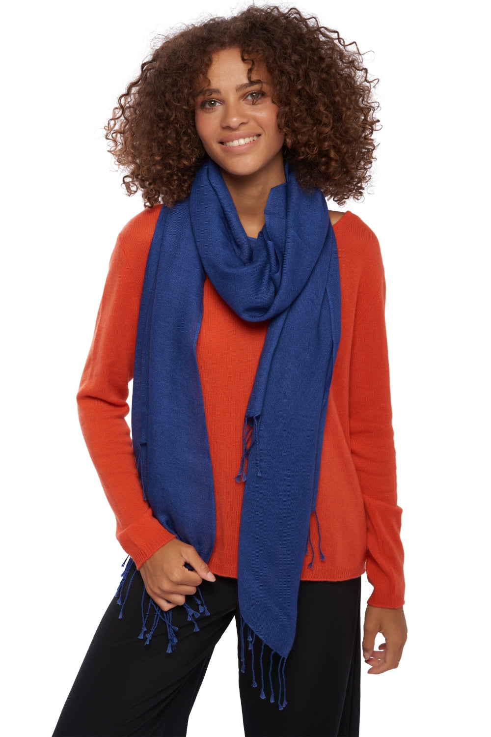 Diamant in cashmere misto - blu mâle - Mahogany