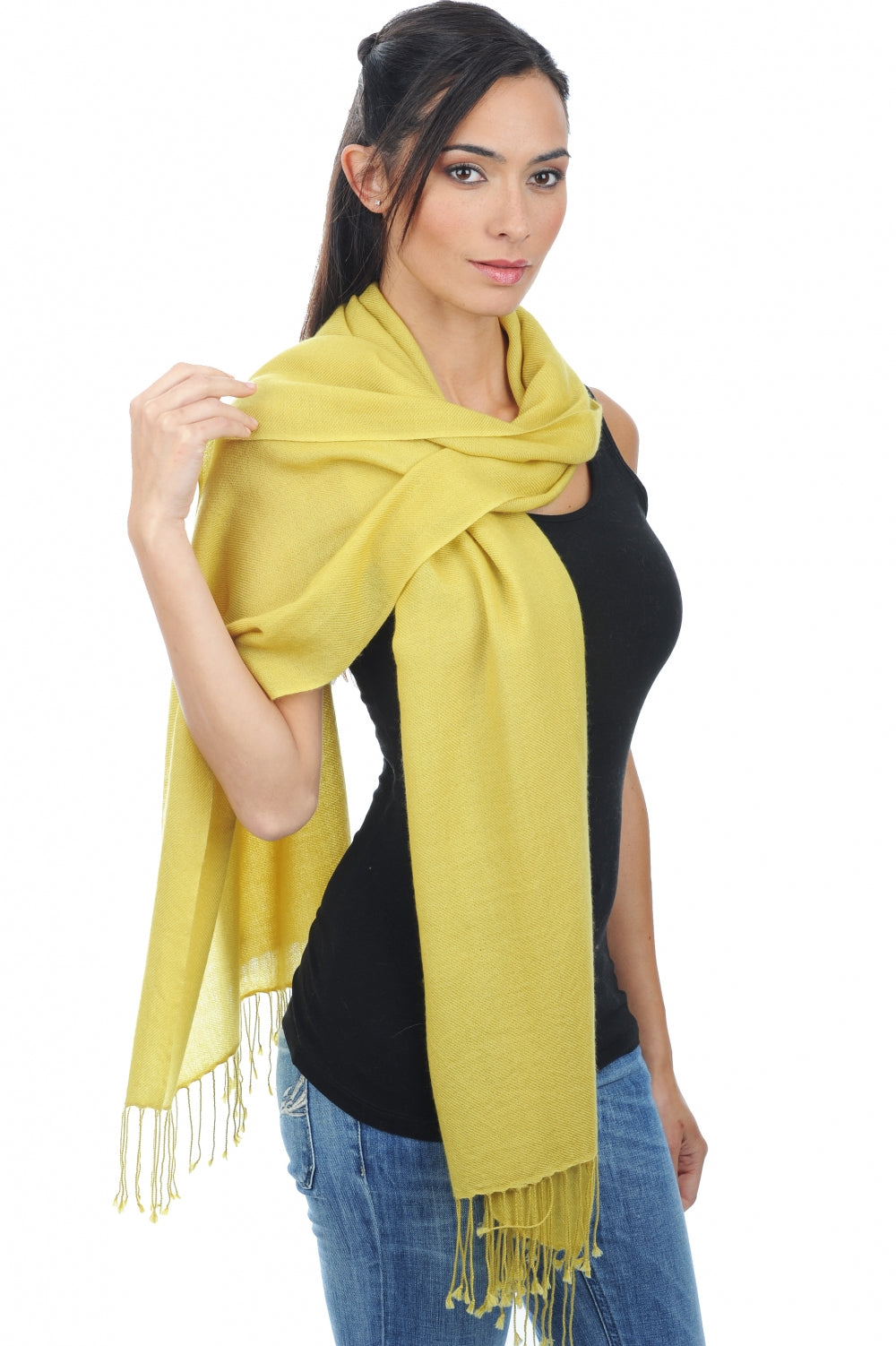 Diamant in cashmere misto - sedano - Mahogany