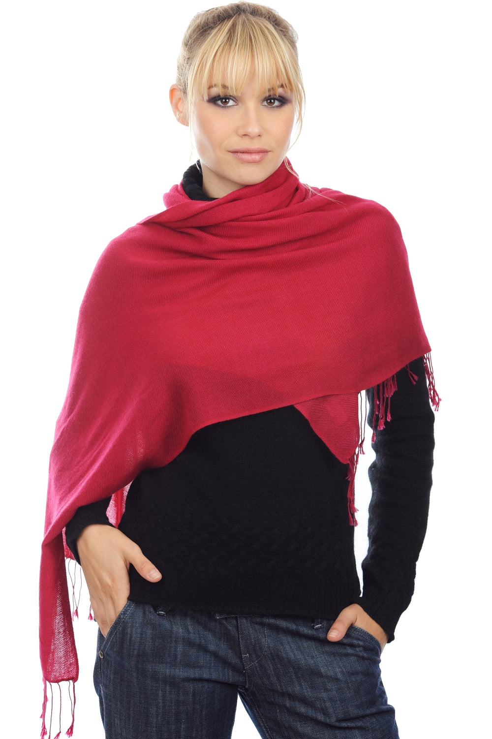 Diamant in cashmere misto - ciliegia - Mahogany