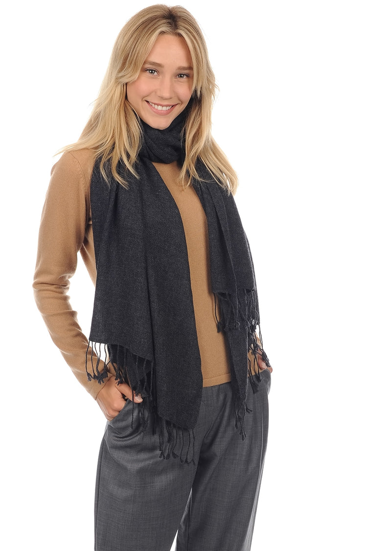 Diamant in cashmere unisex - antracite melange - Mahogany