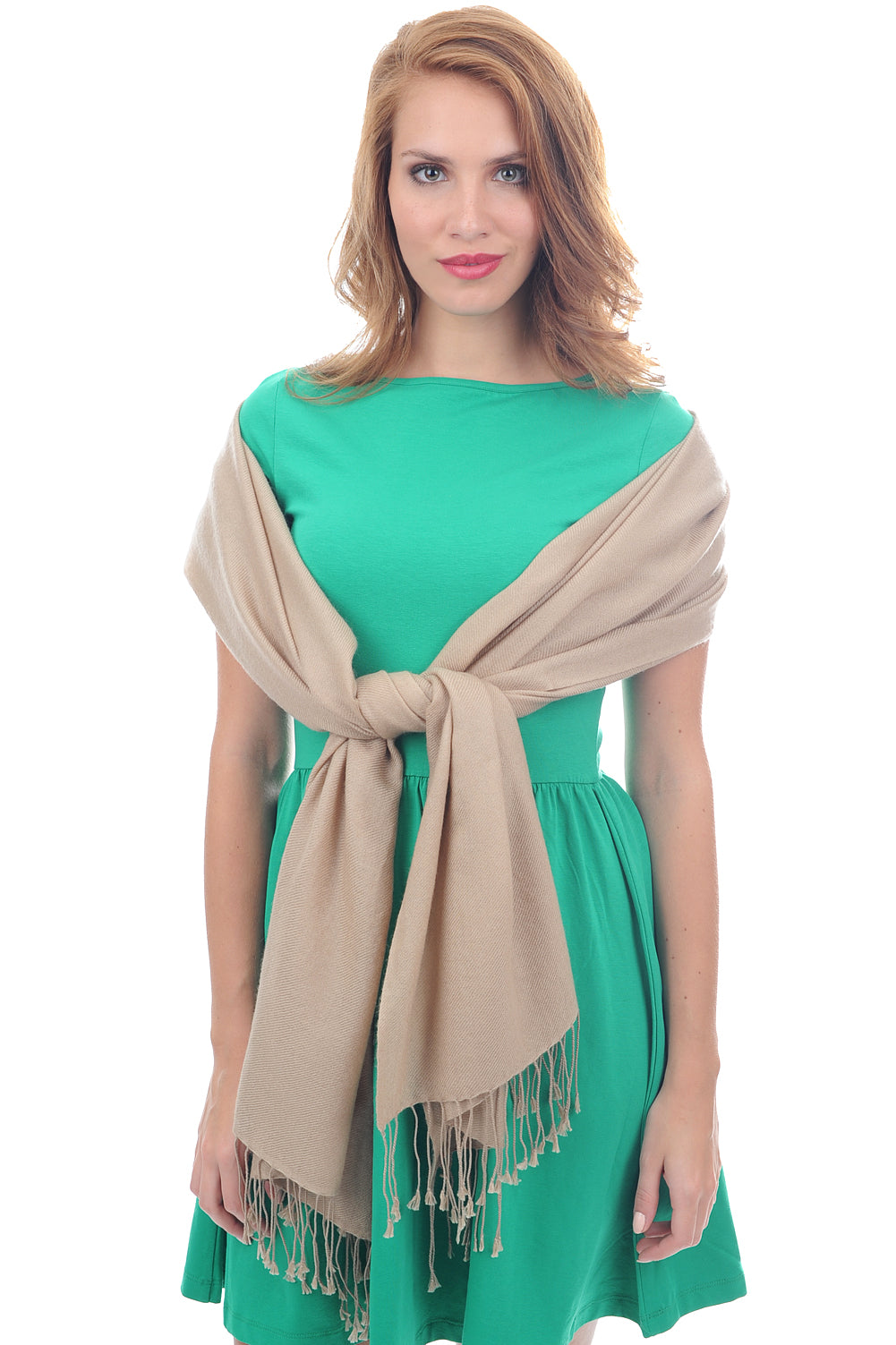 Diamant in cashmere misto - beige - Mahogany