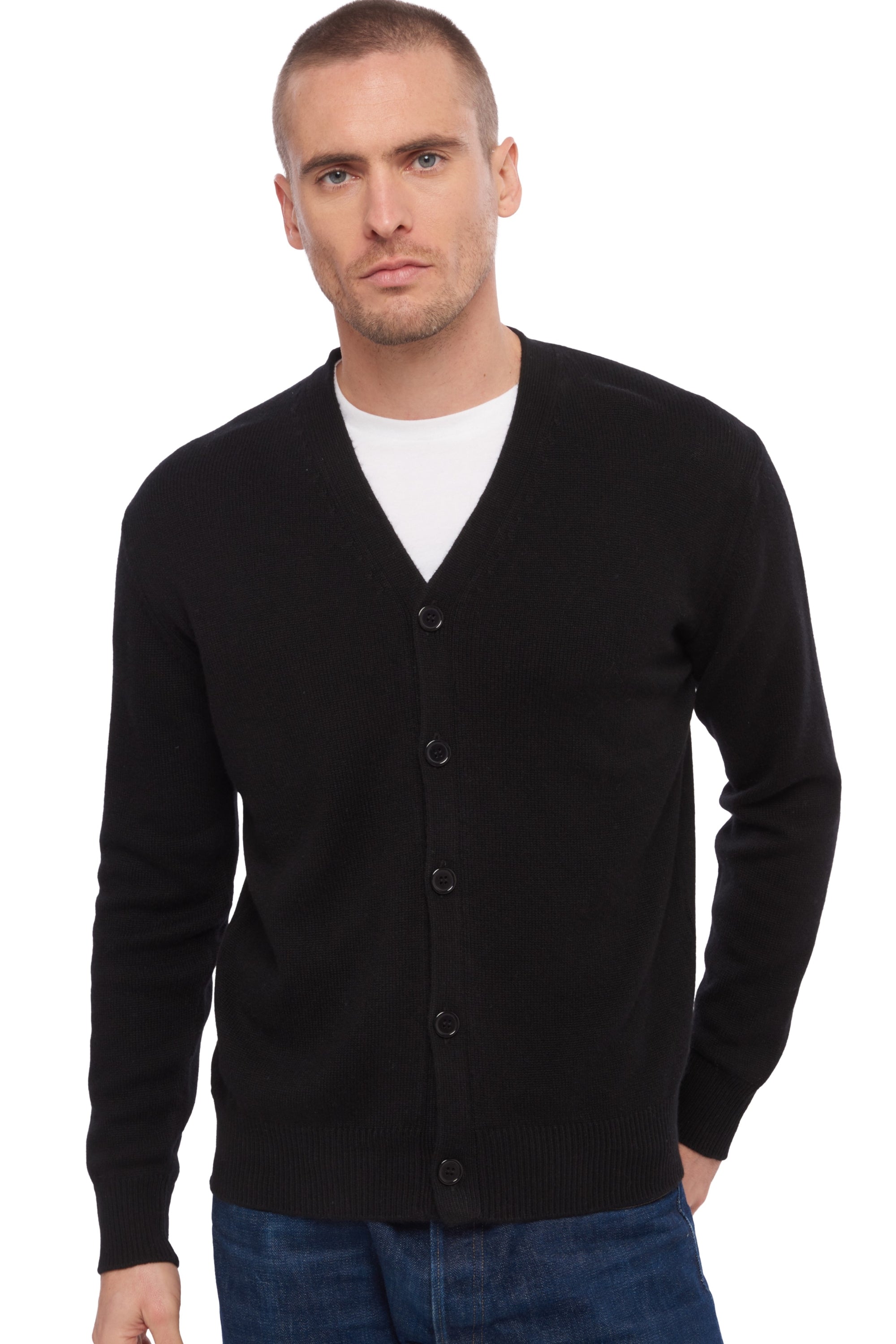 Leon in cashmere uomo - nero - Mahogany