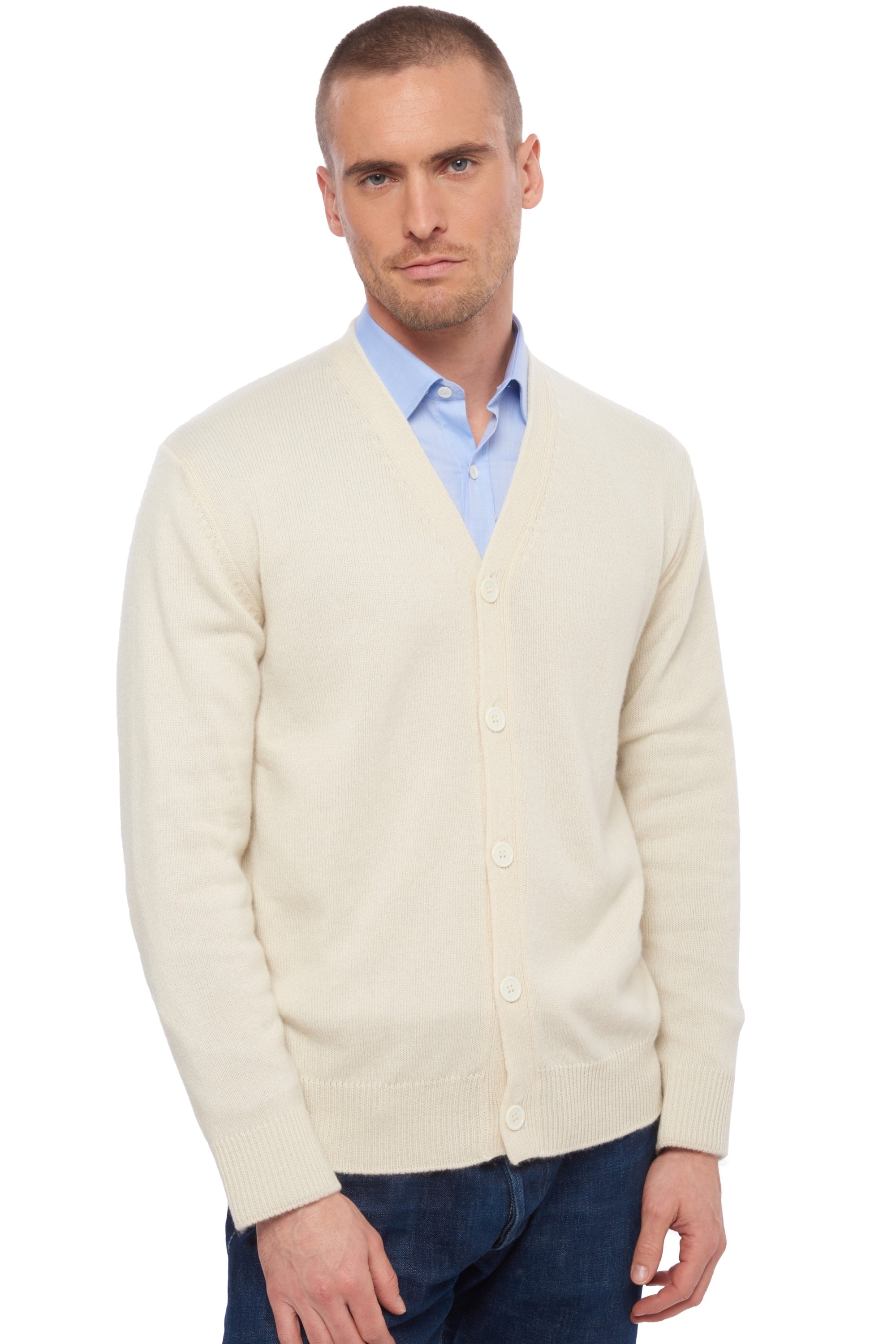 Leon in cashmere uomo - écru - Mahogany