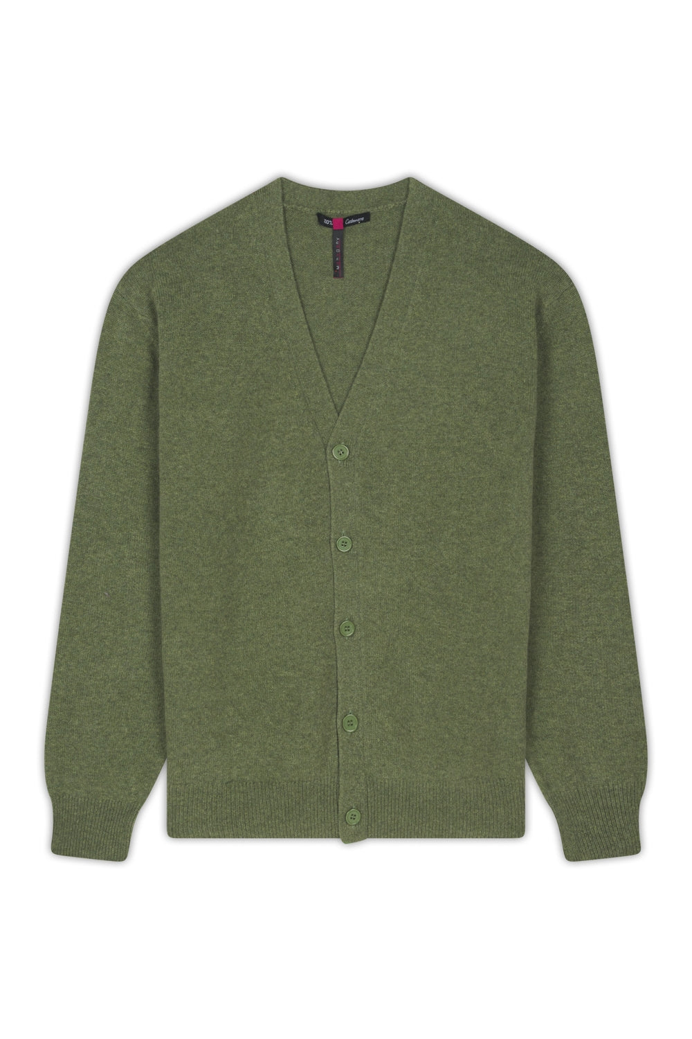 Leon in cashmere uomo - verde chiné - Mahogany