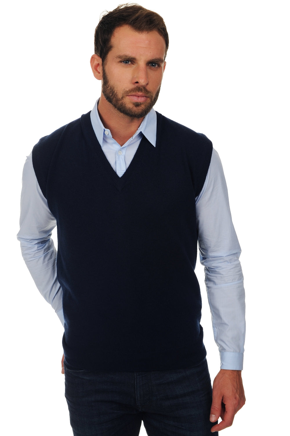 Balthazar in cashmere uomo - blu marino scuro - Mahogany