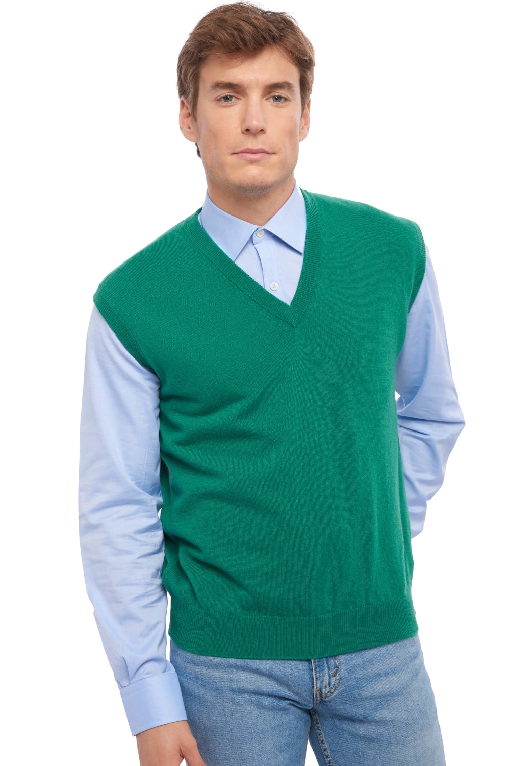 Balthazar in cashmere uomo - verde inglese - Mahogany