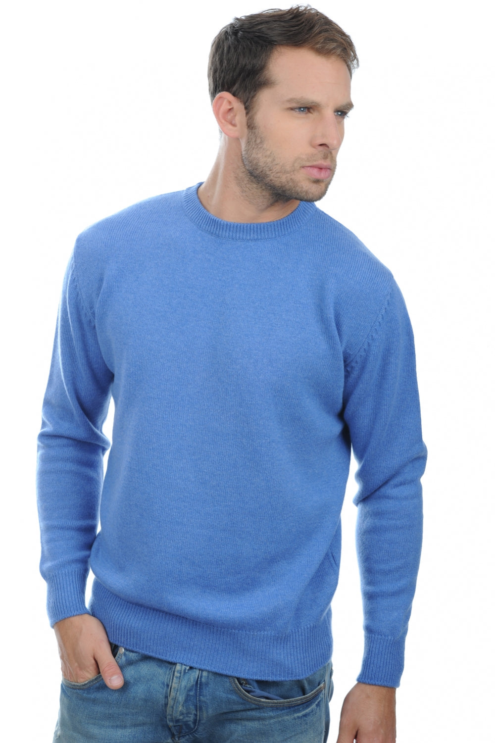 Nestor 4F in cashmere uomo - blu chiné - Mahogany