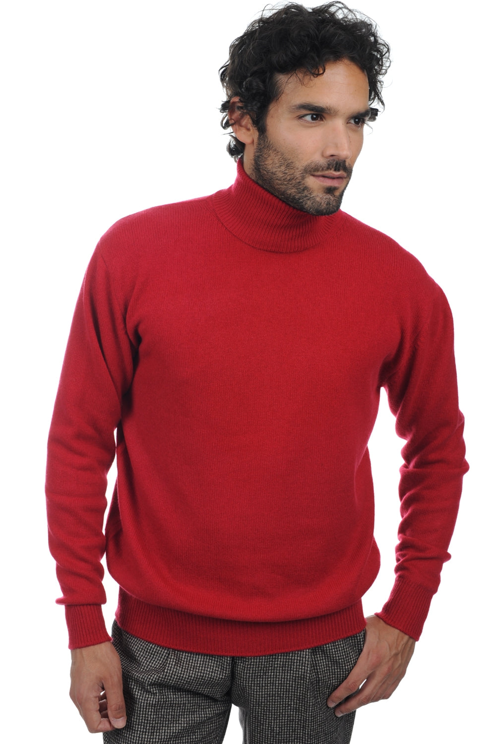 Edgar 4F in cashmere uomo - rosso velluto - Mahogany