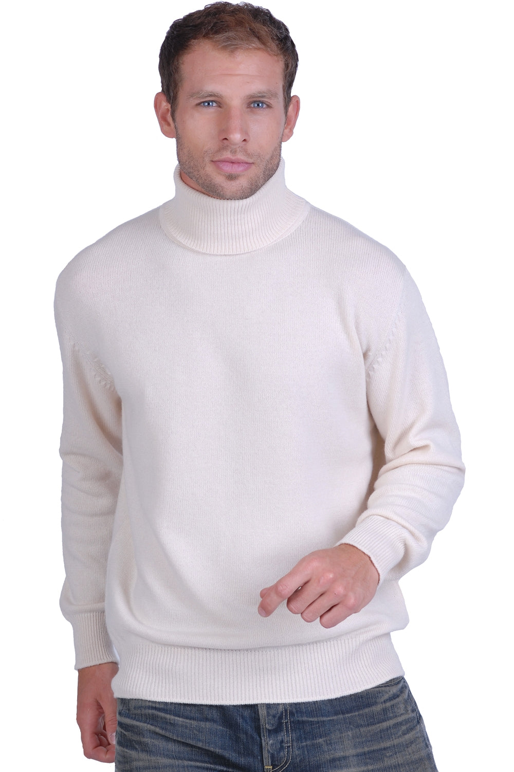 Edgar 4F in cashmere uomo - écru - Mahogany