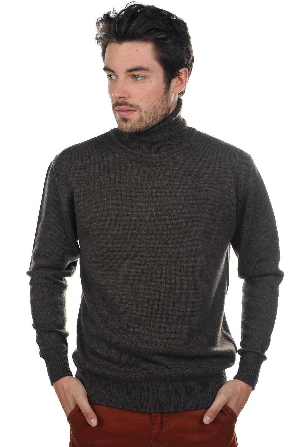 Edgar 4F in cashmere uomo - marrone chiné - Mahogany