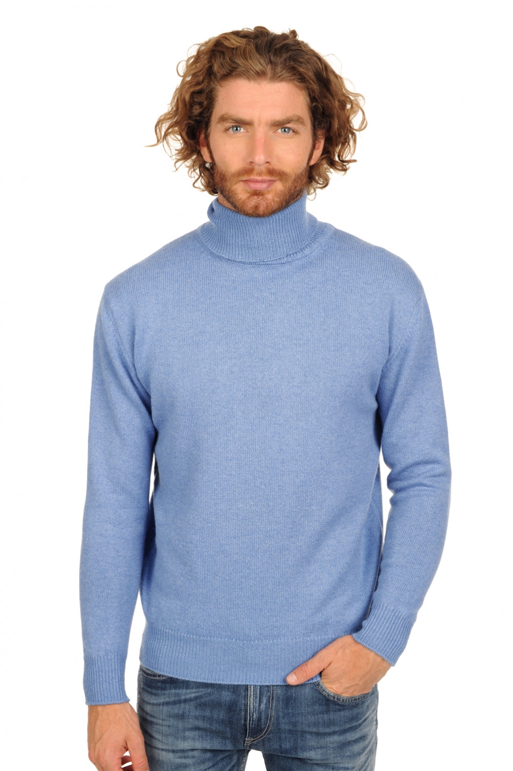 Edgar 4F in cashmere uomo - blu chiné - Mahogany