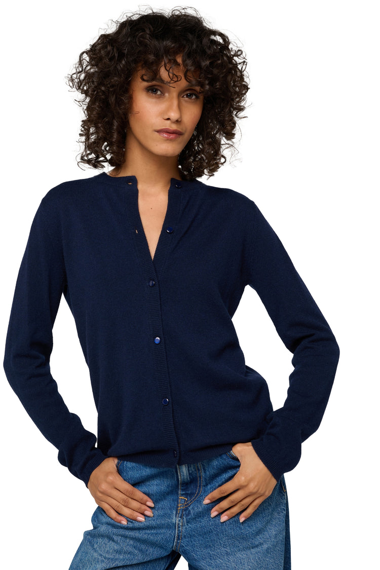 Chloe in cashmere donna - blu marino scuro - Mahogany