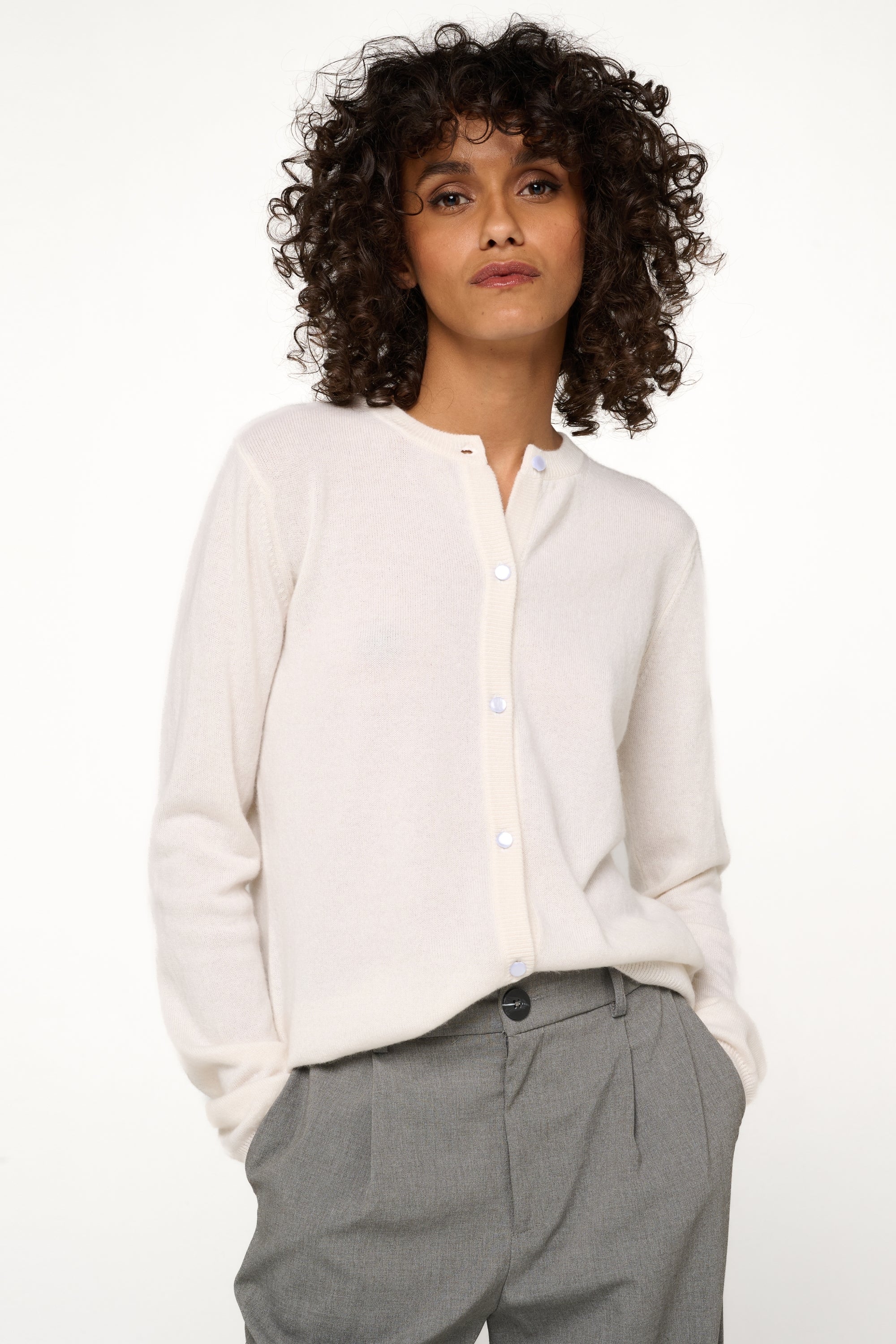 Chloe in cashmere donna - bianco avorio - Mahogany
