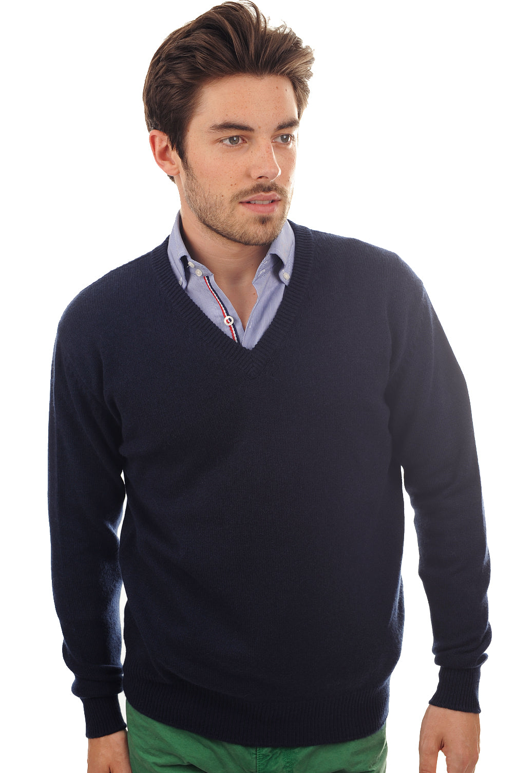Hippolyte 4F in cashmere uomo - blu marino scuro - Mahogany