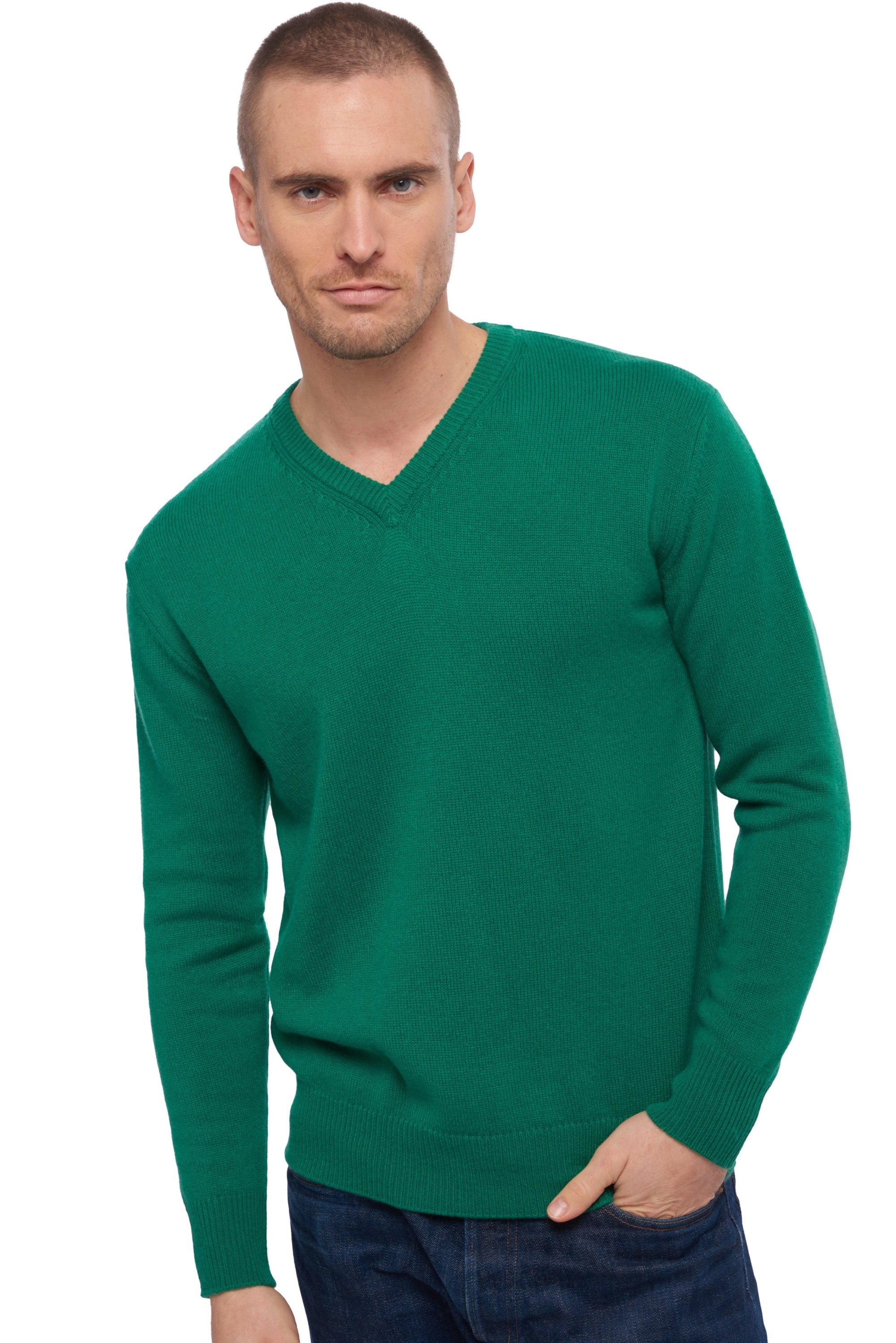 Hippolyte 4F in cashmere uomo - verde inglese - Mahogany