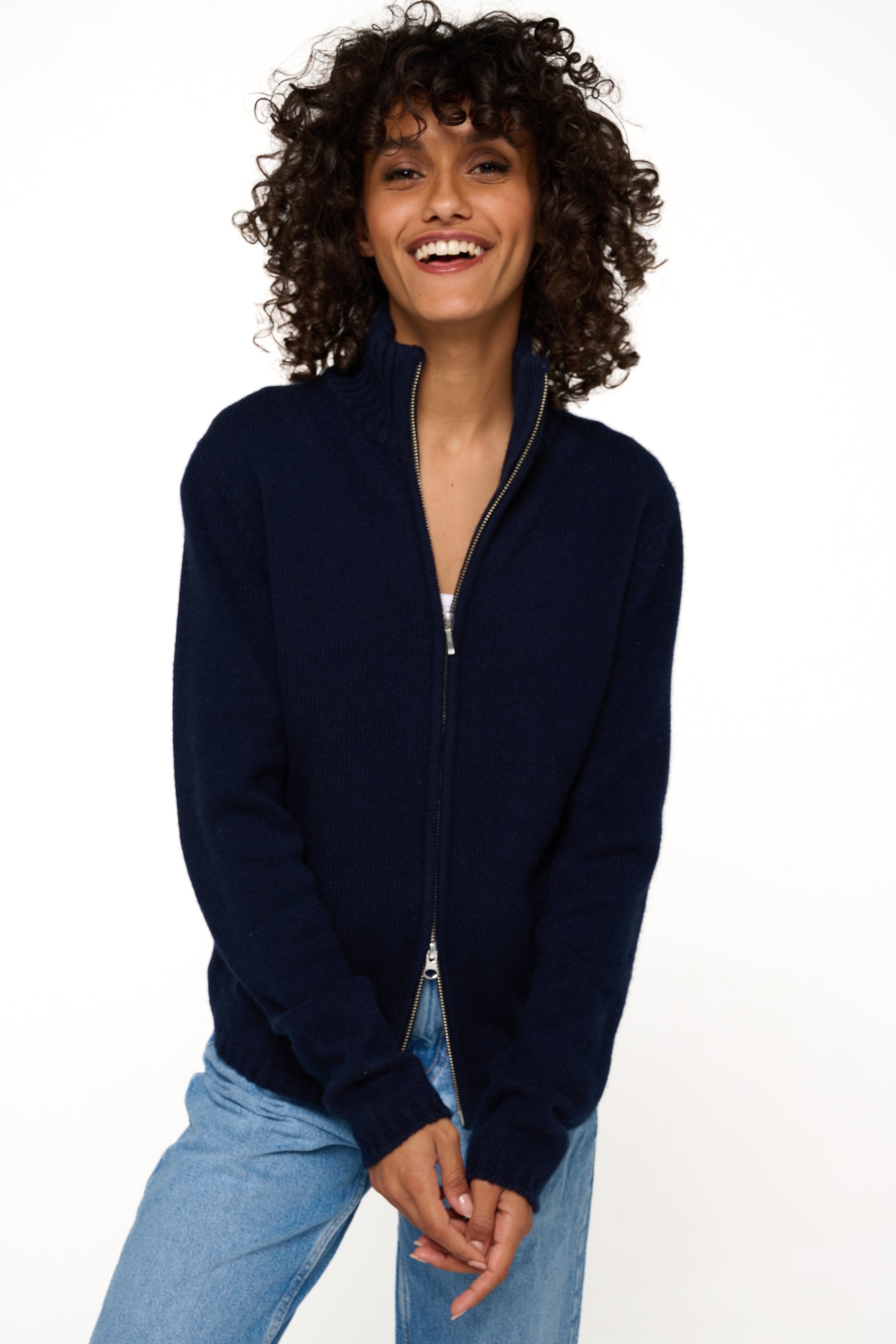Elodie in cashmere donna - blu marino scuro - Mahogany