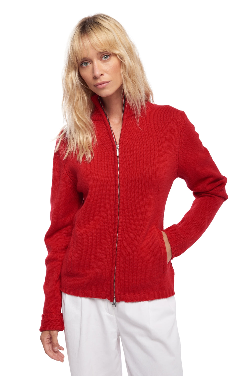 Elodie in cashmere donna - rouge velours - Mahogany