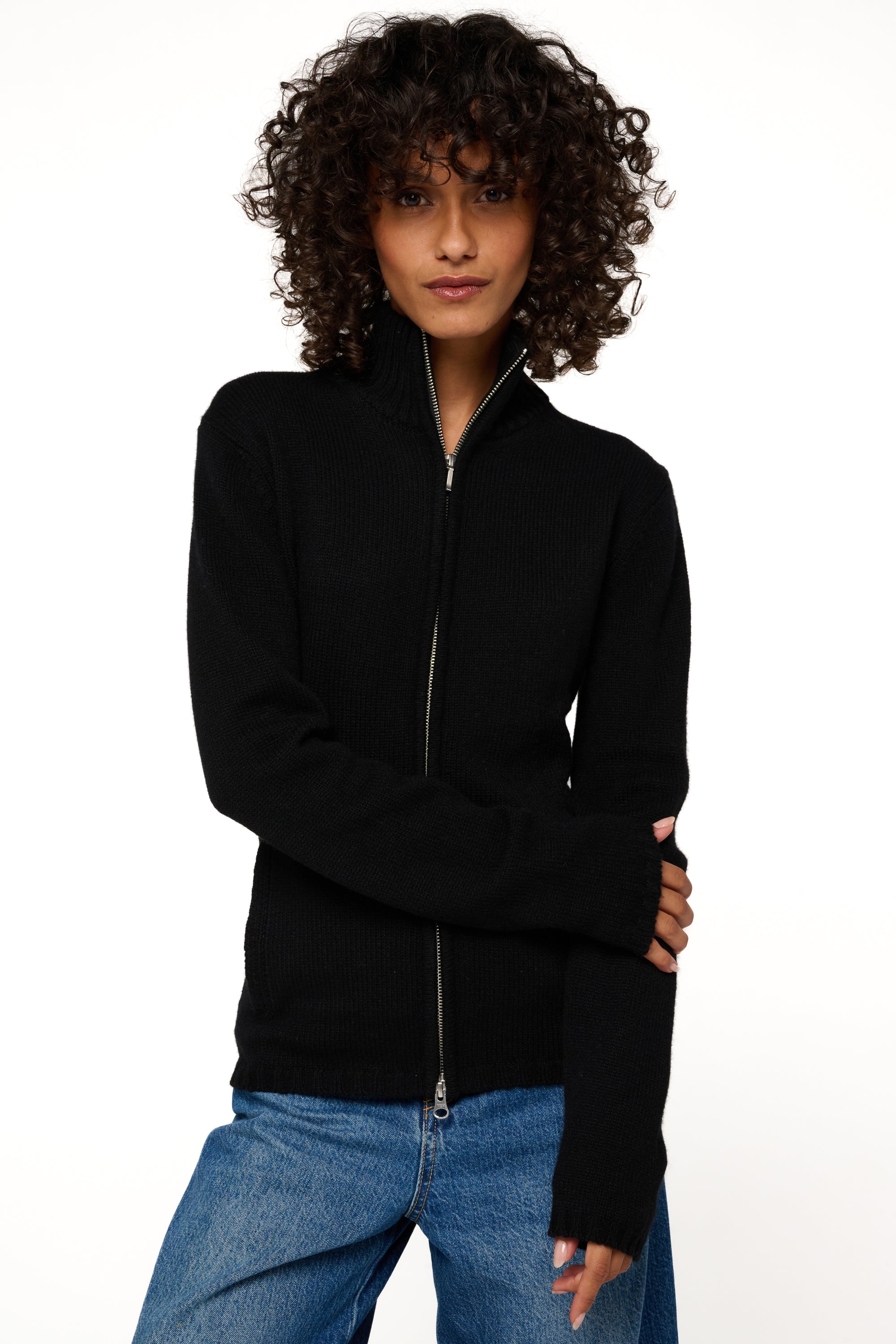 Elodie in cashmere donna - nero - Mahogany