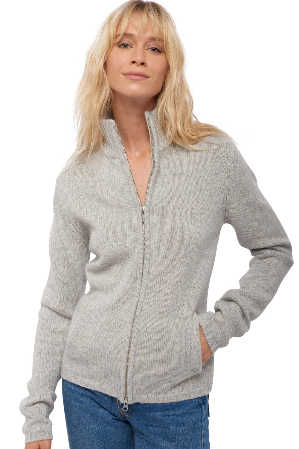 Elodie in cashmere donna - flanelle chiné - Mahogany