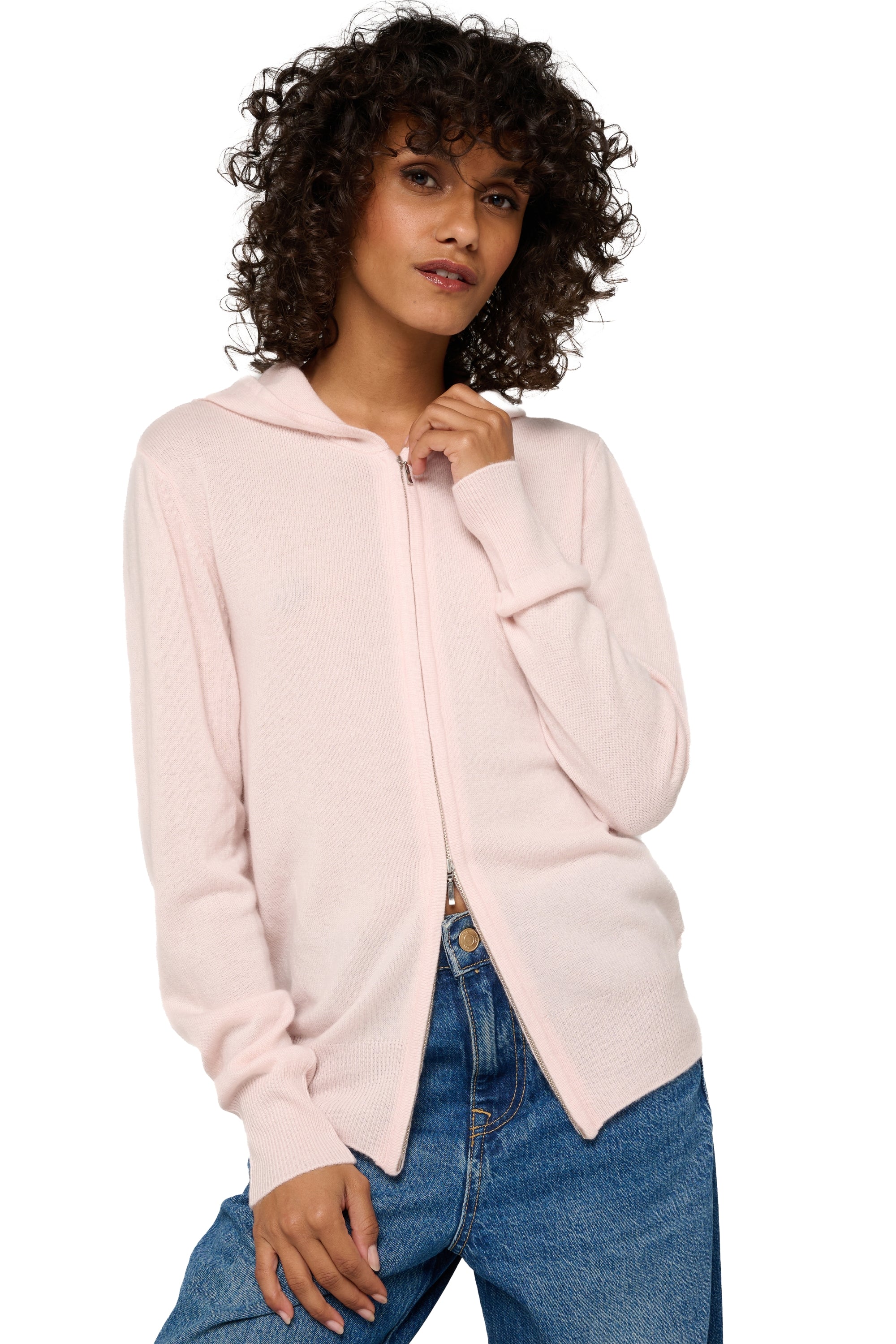 Louanne in cashmere donna - rosa pallido - Mahogany
