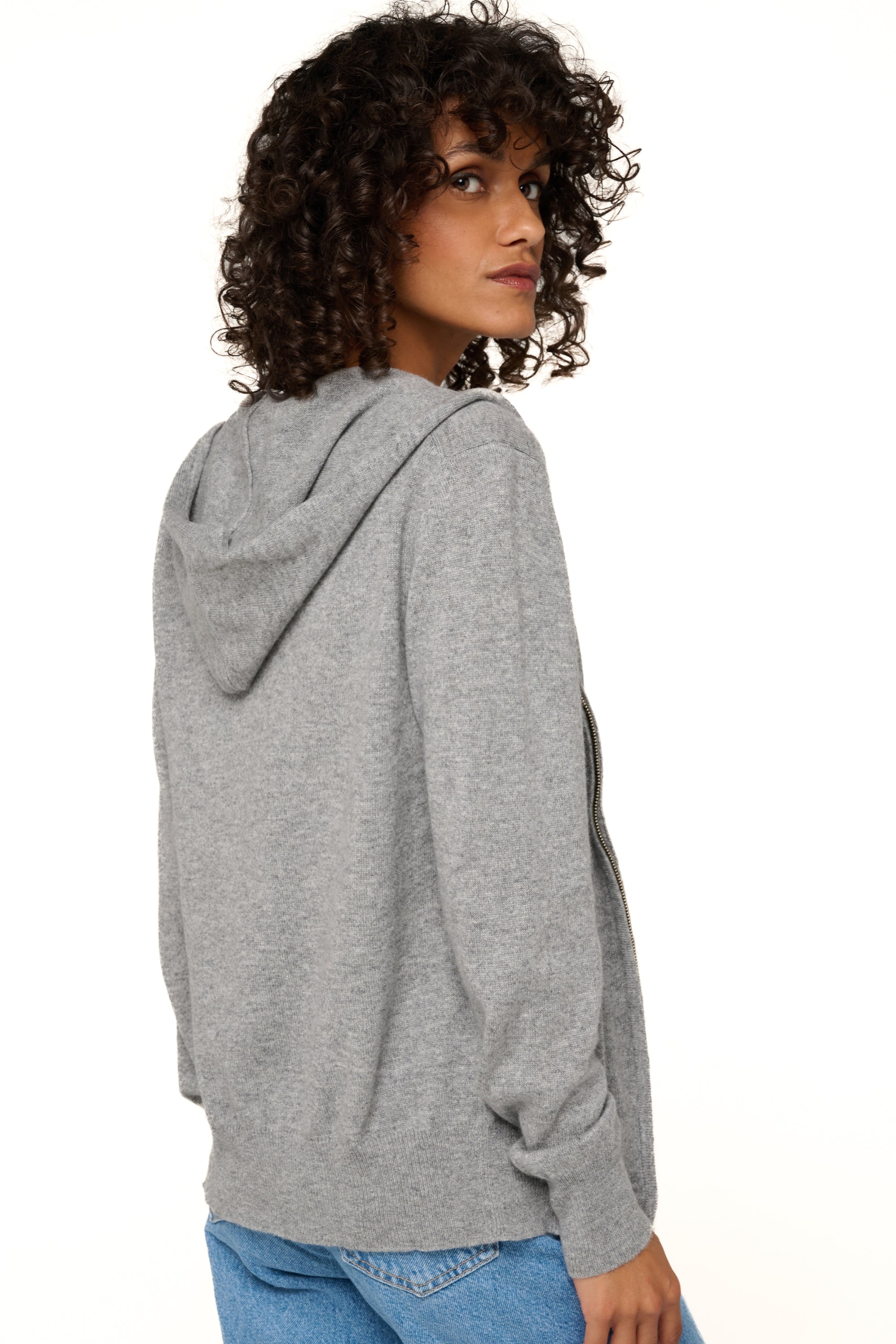 Louanne en cachemire femme - Vue 3 - gris chiné - Mahogany