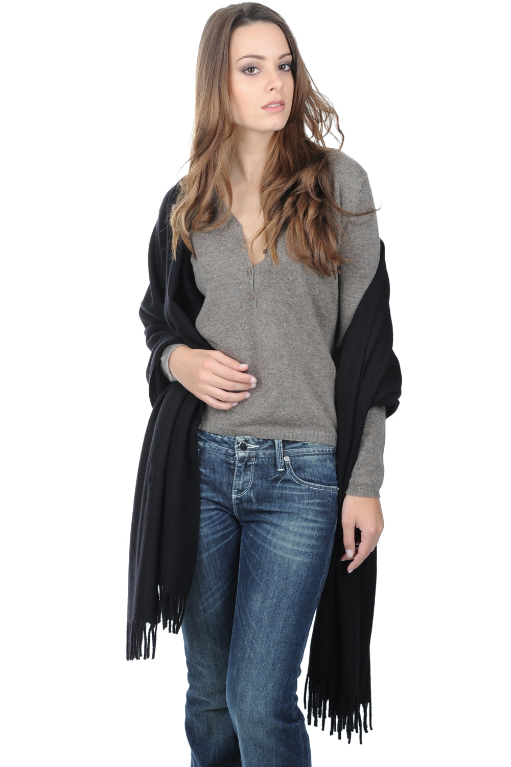 Niry in cashmere donna - nero - Mahogany