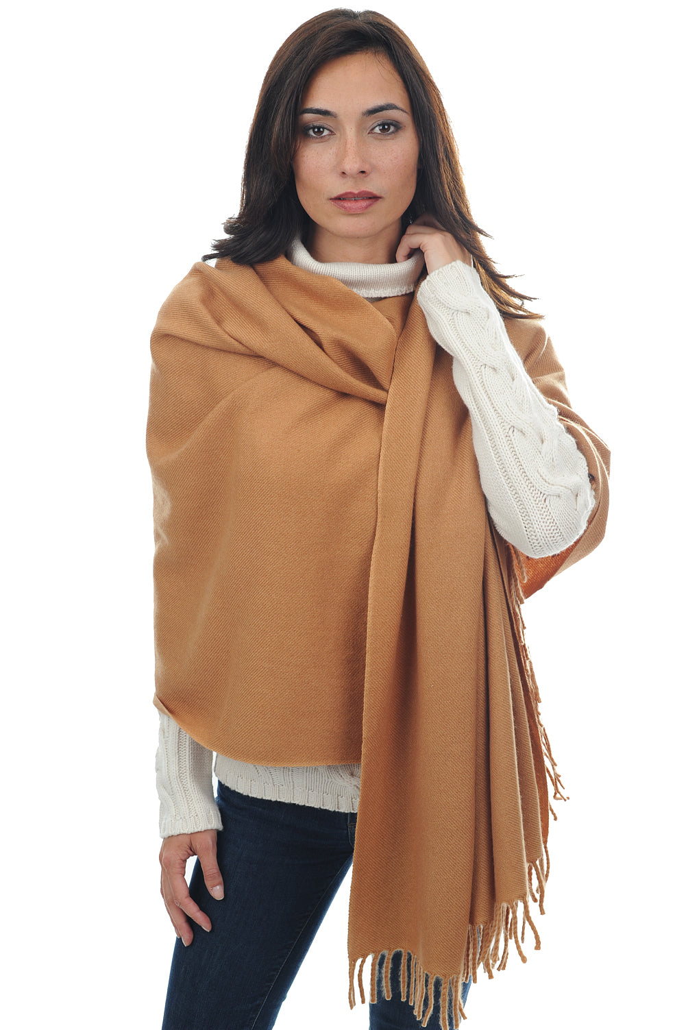 Niry in cashmere donna - cammello deserto - Mahogany