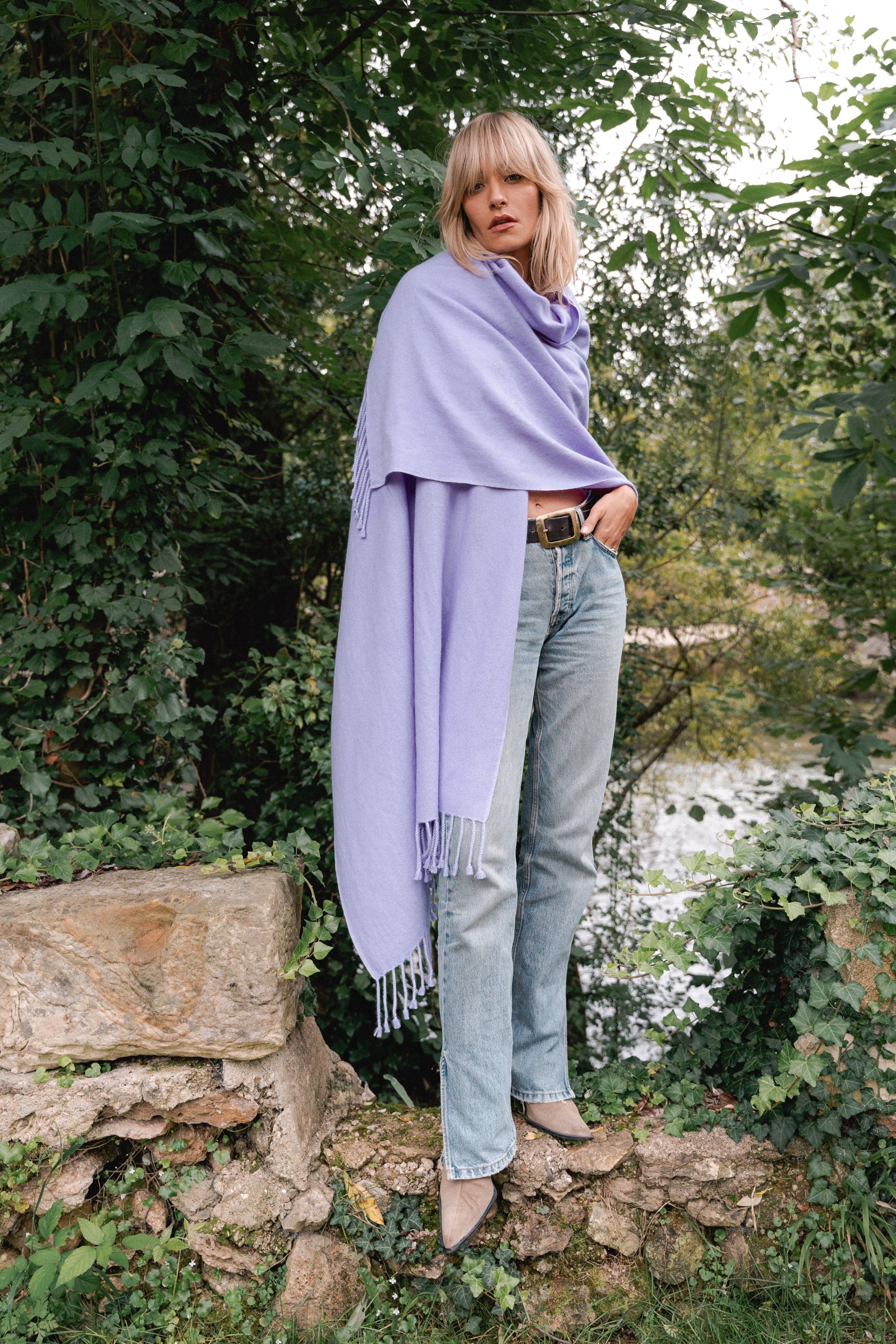 Niry in cashmere donna - lavanda soleggiata - Mahogany