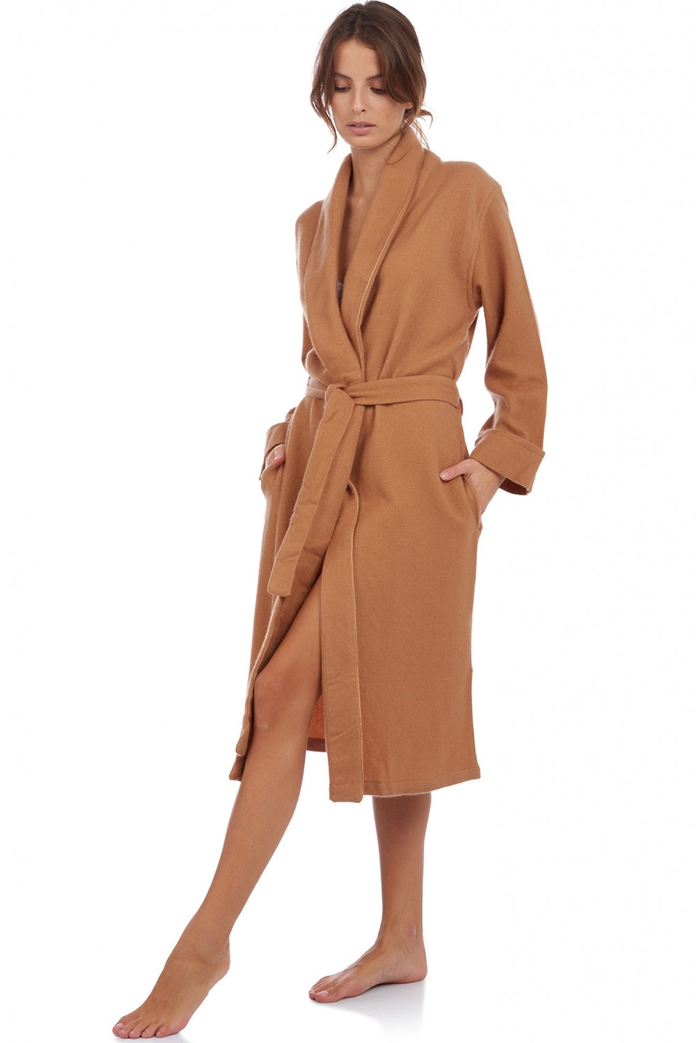 Mylady in cashmere donna - cammello deserto - Mahogany