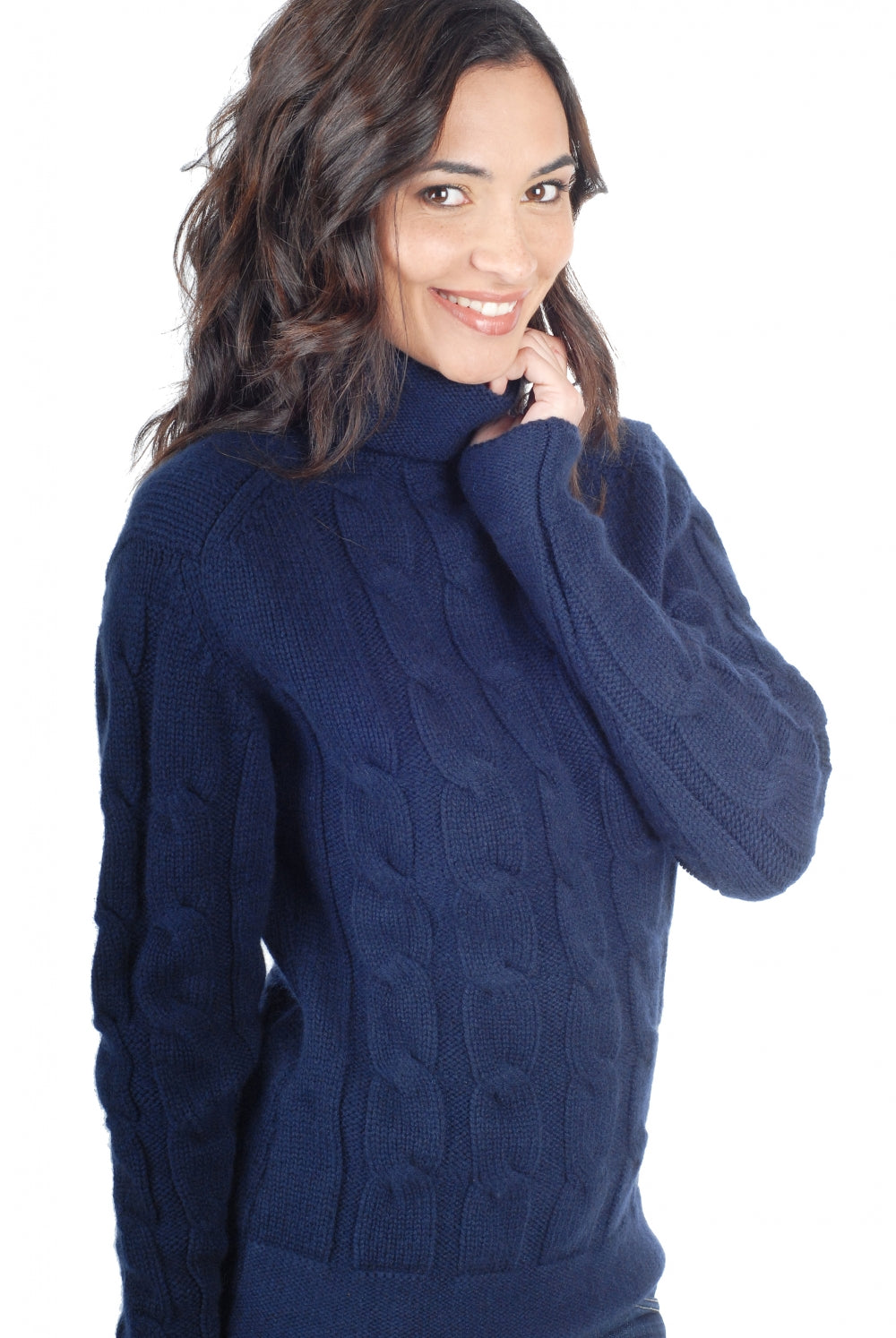 Blanche in cashmere da donna - blu navy scuro - Mahogany
