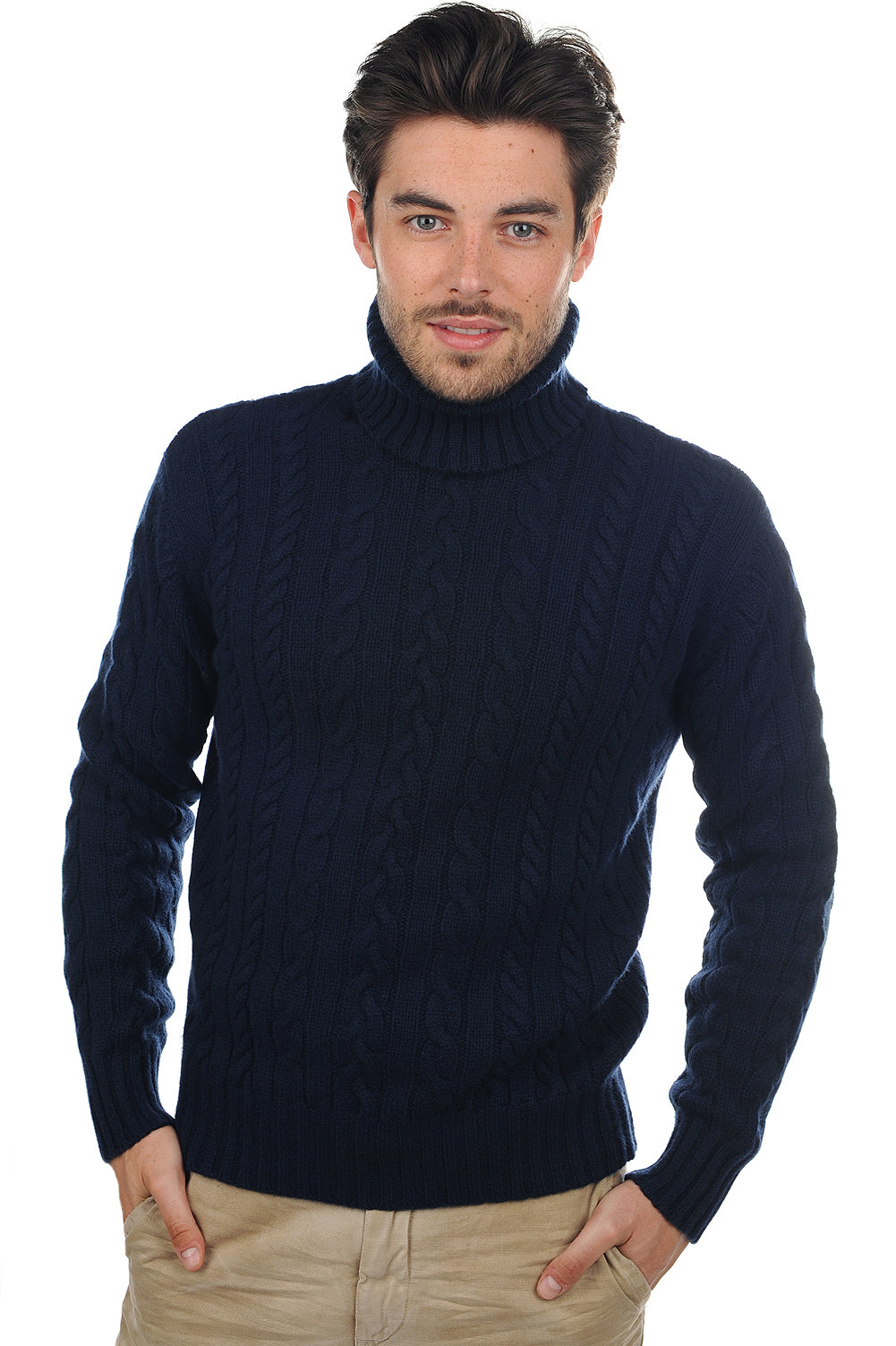 Lucas in cashmere da uomo - blu navy scuro - Mahogany