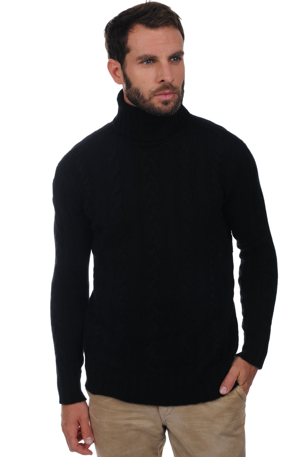 Lucas in cashmere da uomo - nero - Mahogany