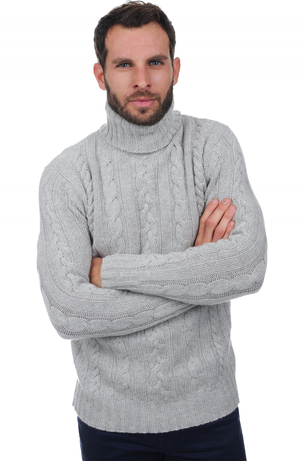Lucas in cashmere da uomo - flanella melange - Mahogany