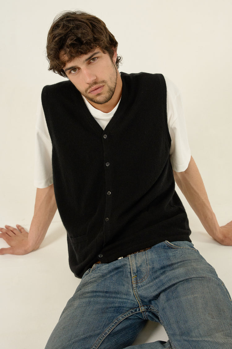 Basile in cashmere uomo - nero - Mahogany