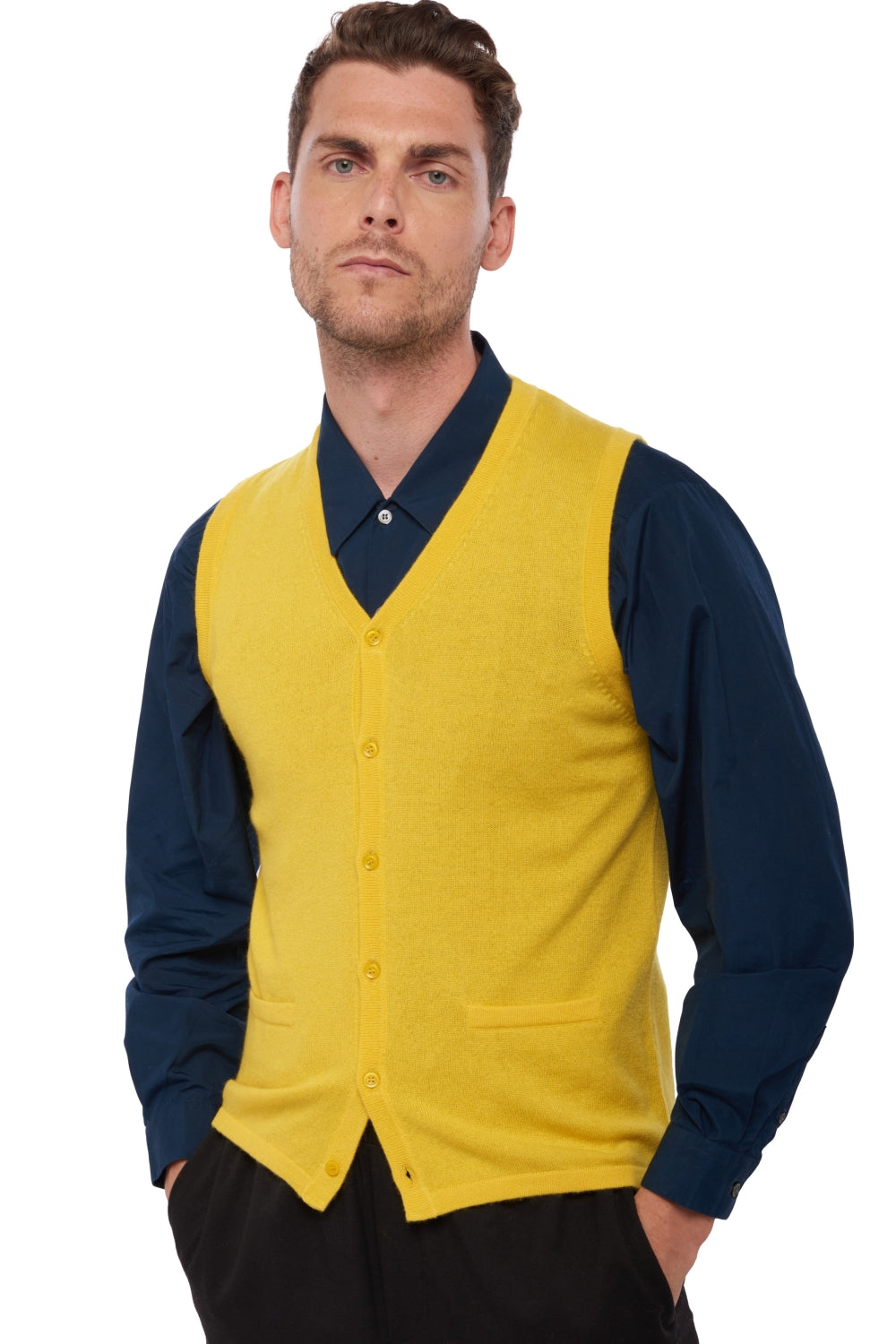 Basile in cashmere uomo - tournesol - Mahogany