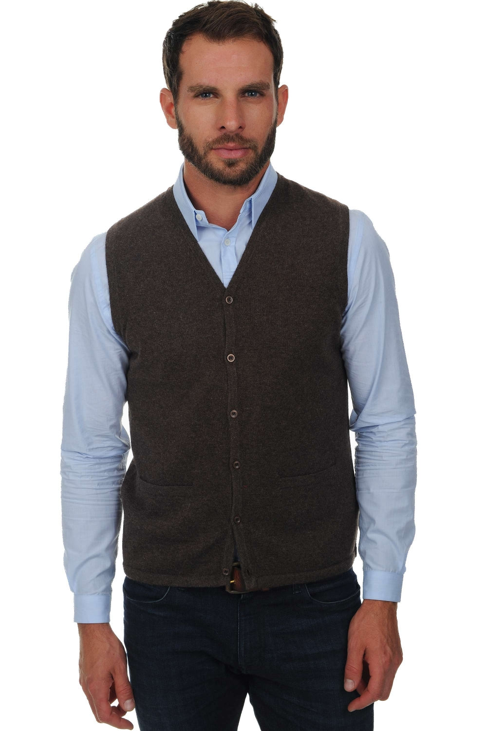 Basile in cashmere uomo - marrone melange - Mahogany
