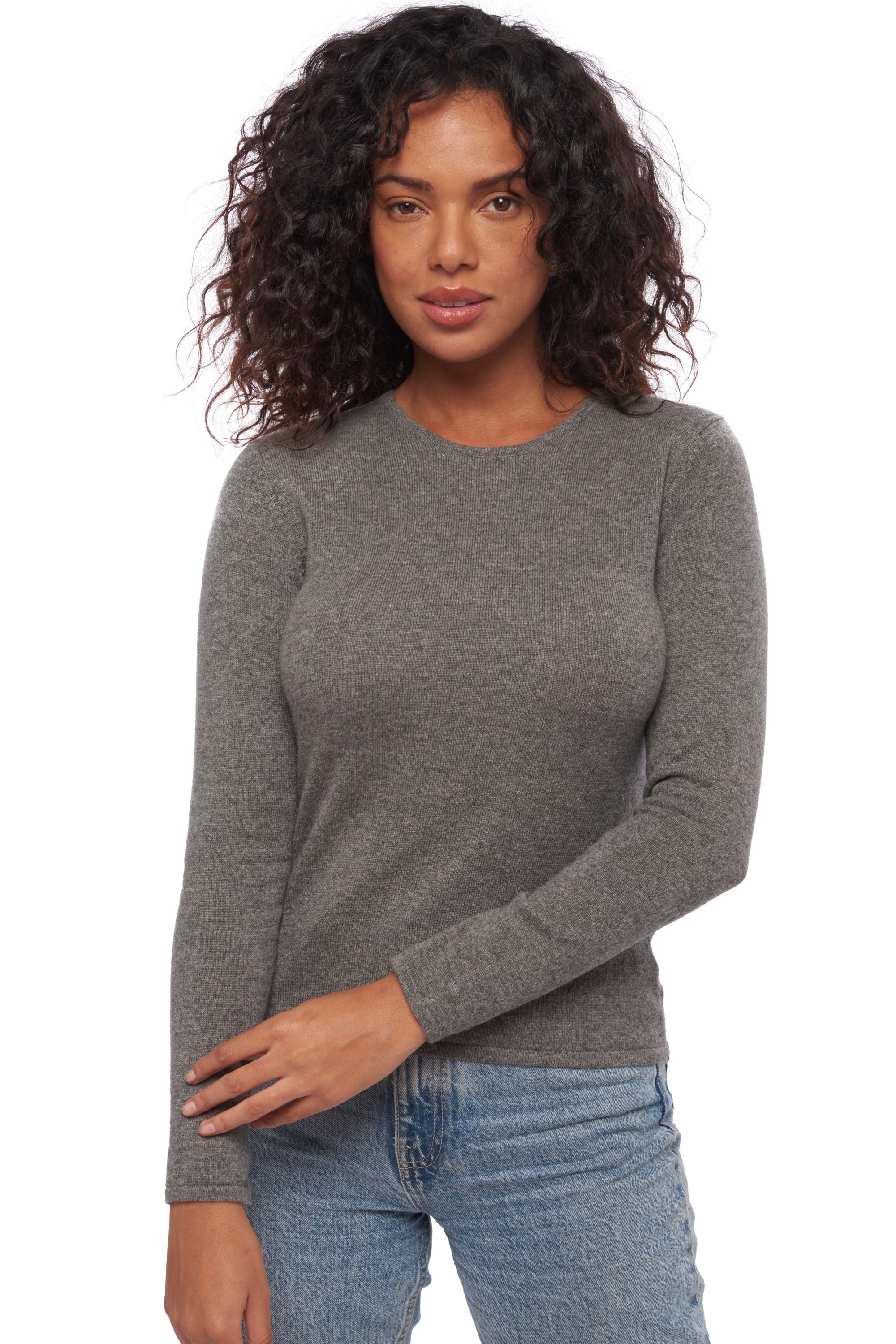 Line in cashmere donna - marmotta chiné - Mahogany