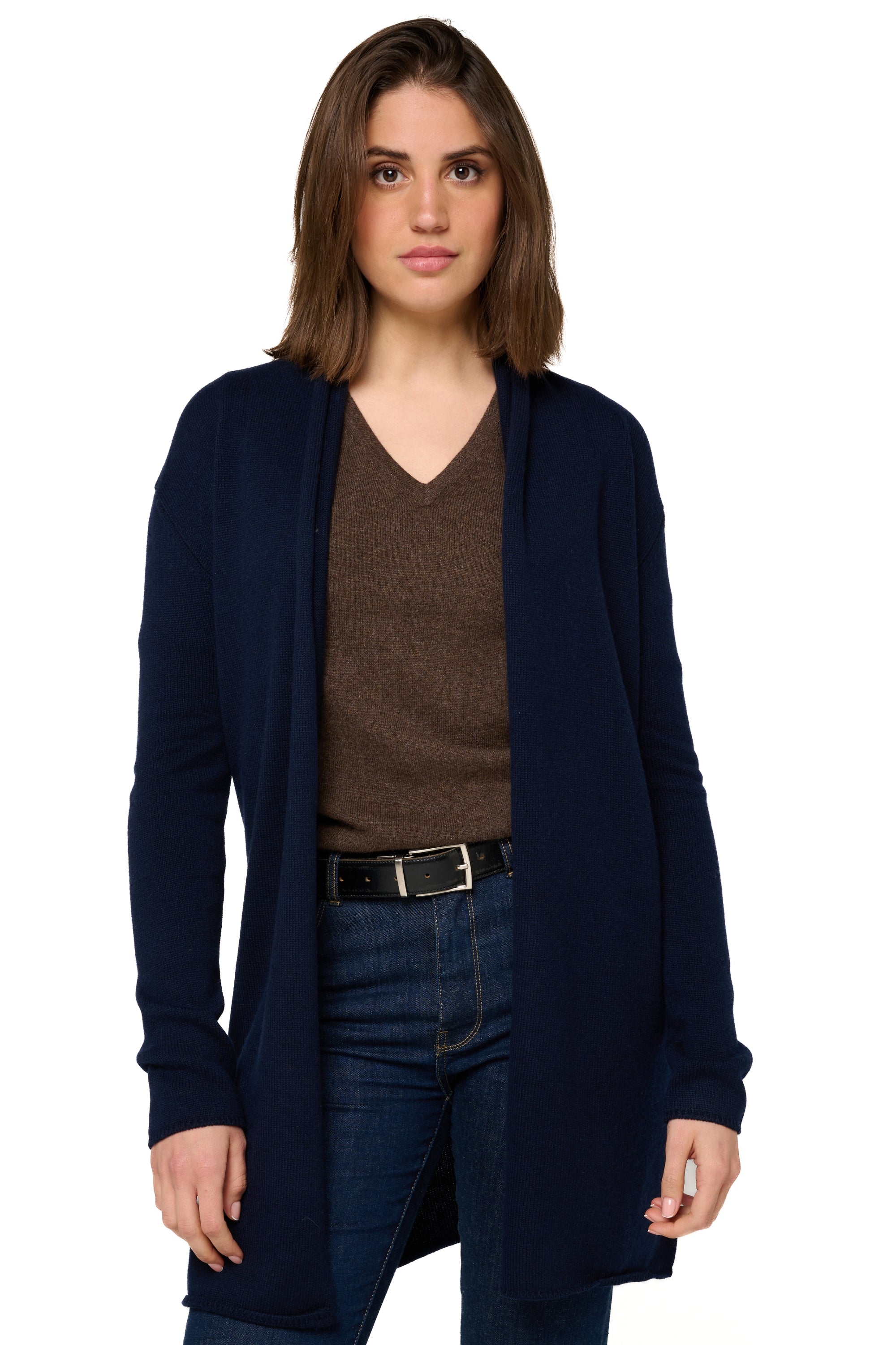 Perla in cashmere donna - blu marino scuro - Mahogany