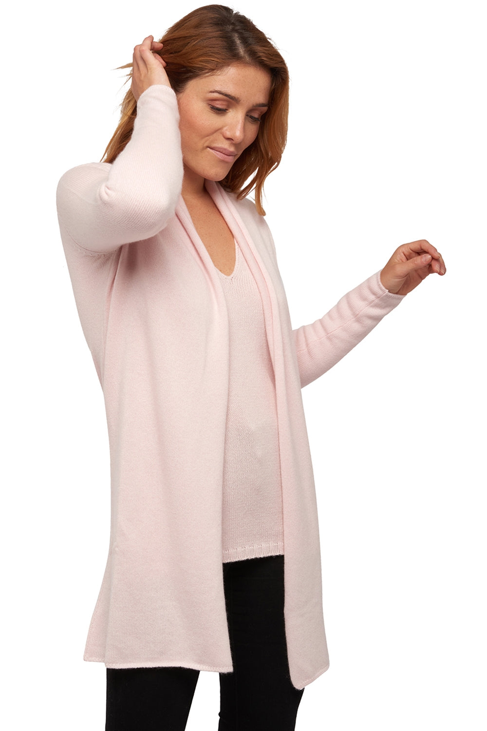 Perla in cashmere donna - rosa pallido - Mahogany