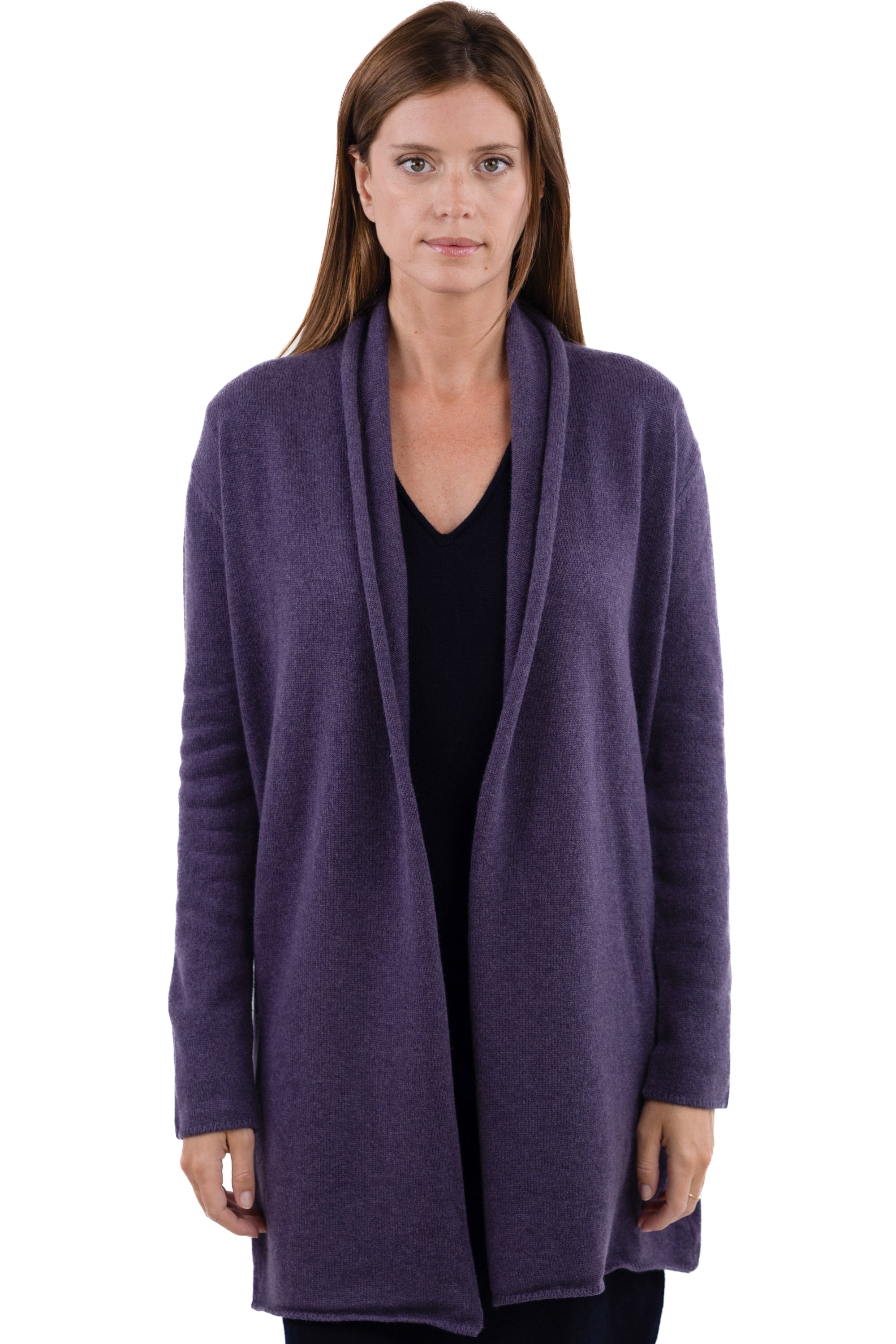 Perla in cashmere donna - prugna - Mahogany