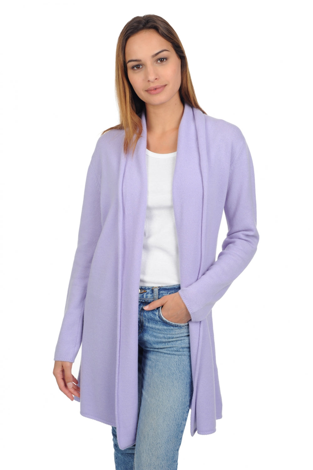 Perla in cashmere donna - lavanda soleggiata - Mahogany