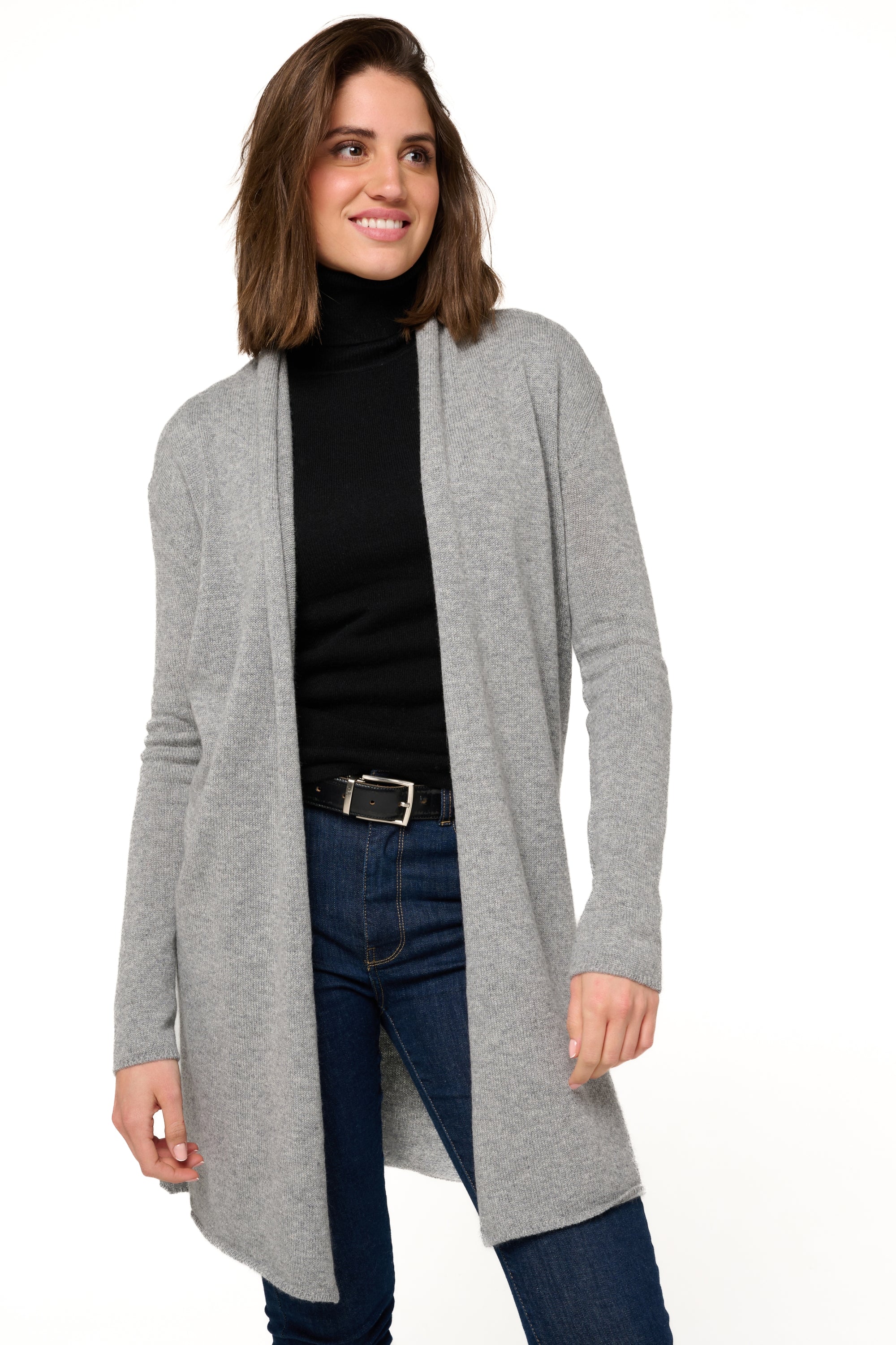 Perla in cashmere donna - grigio chiné - Mahogany
