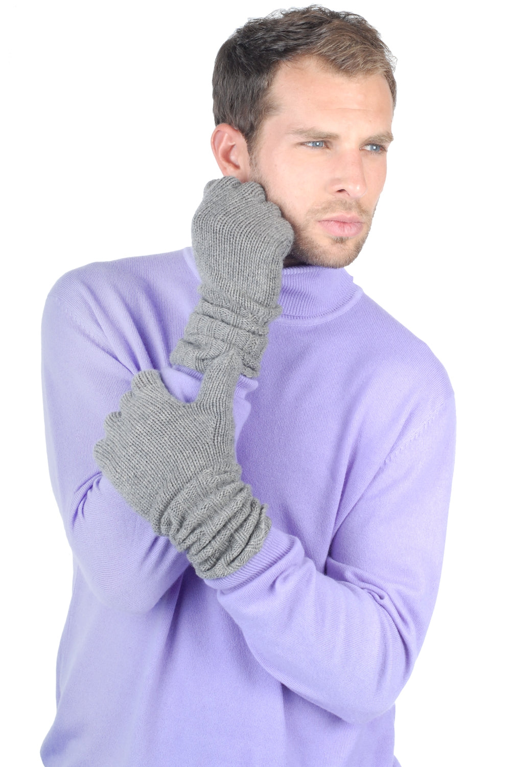 Tadom in cashmere uomo - grigio melange - Mahogany