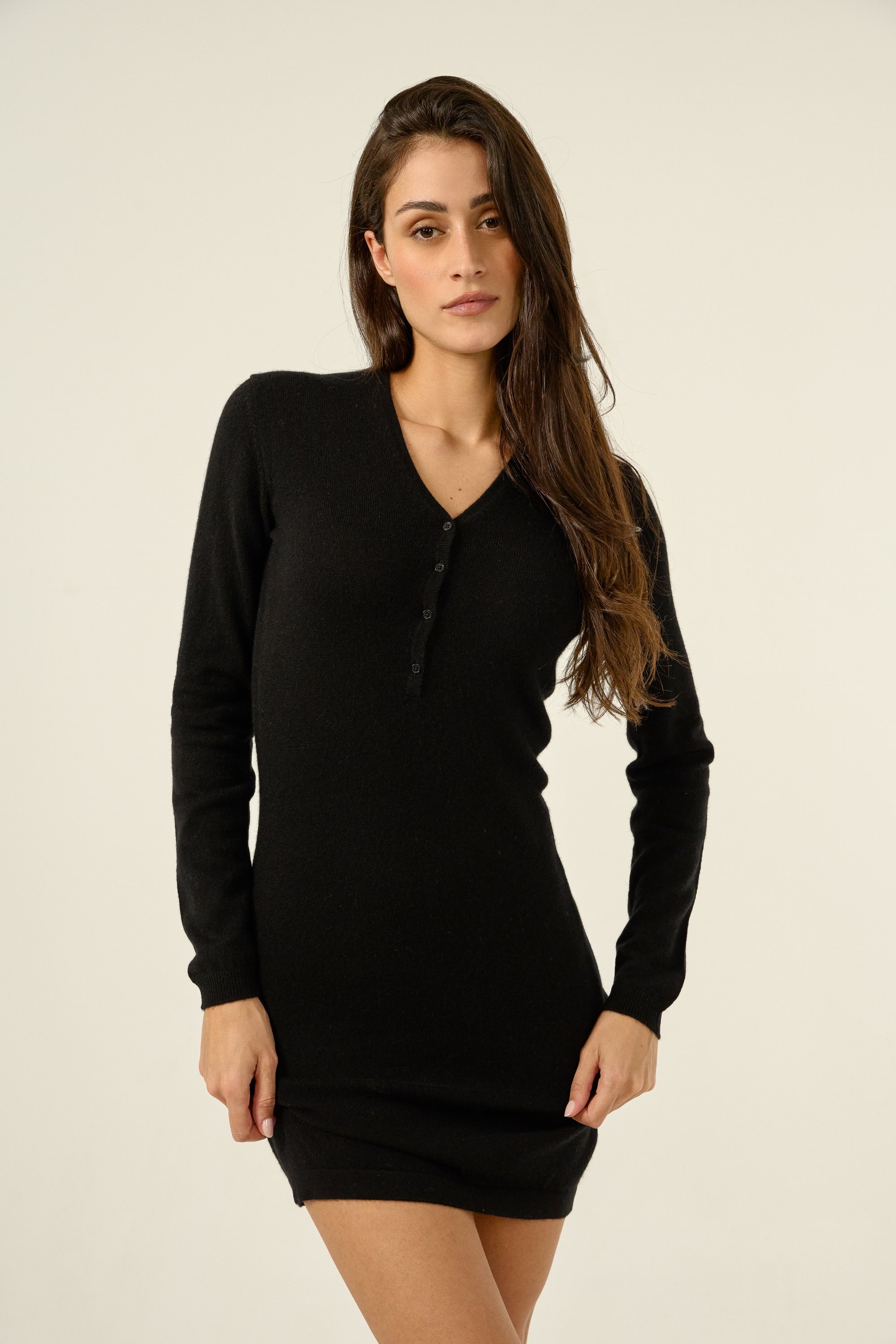 Maud in cashmere donna - nero - Mahogany