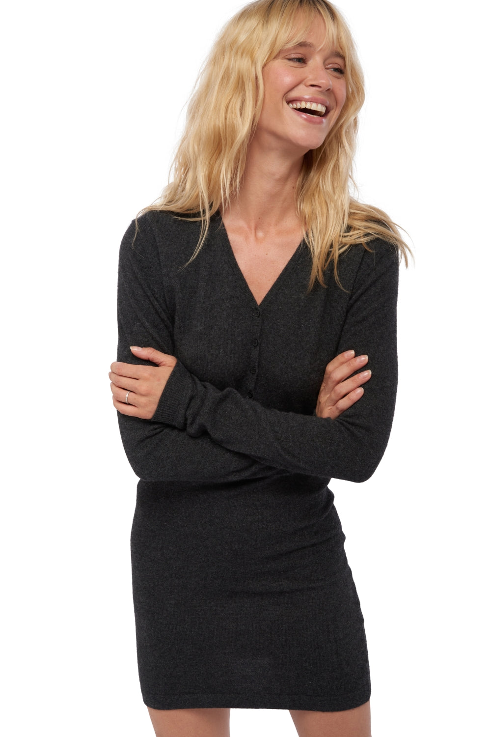 Maud en cachemire femme - Vue 1 - anthracite chiné - Mahogany
