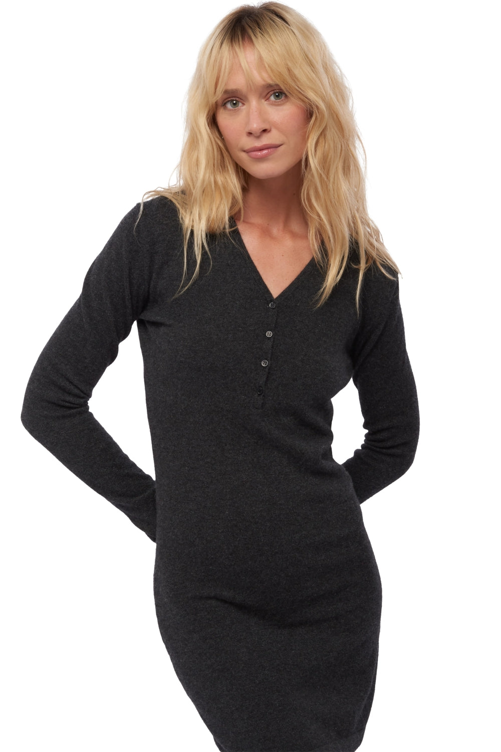 Maud en cachemire femme - Vue 2 - anthracite chiné - Mahogany