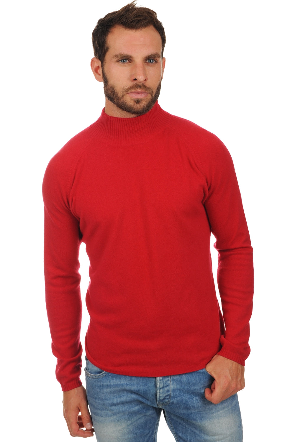 Frederic in cashmere uomo - rosso velluto - Mahogany
