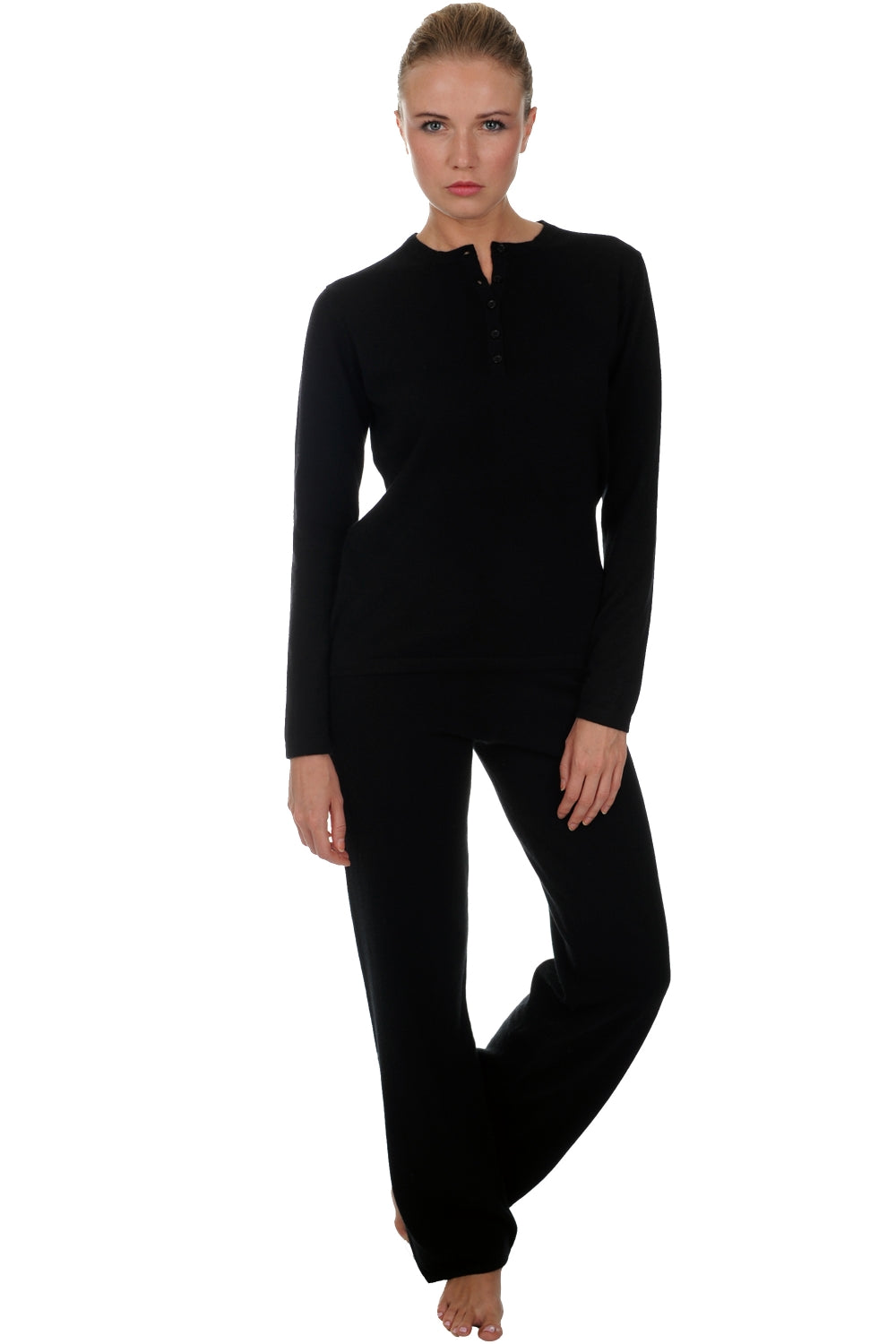 Loan in cashmere donna - nero - Mahogany