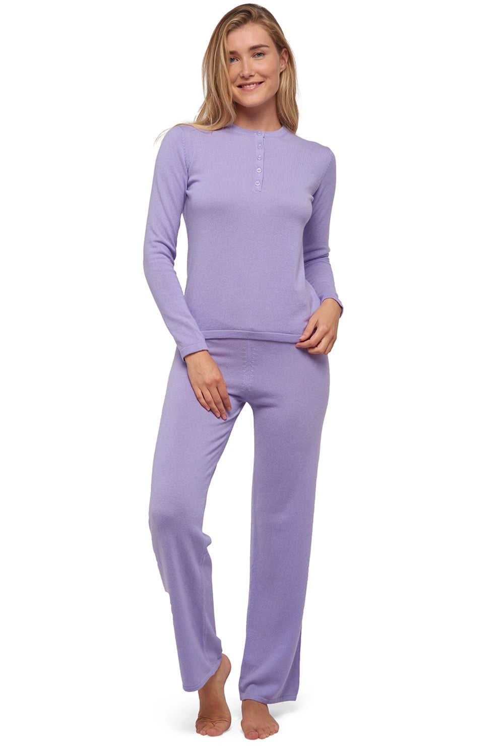 Loan in cashmere donna - lavanda soleggiata - Mahogany