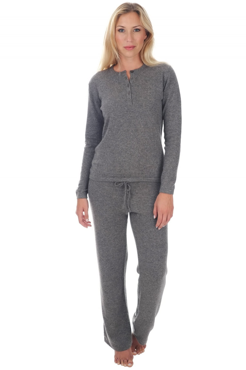 Loan in cashmere donna - marmotta chiné - Mahogany